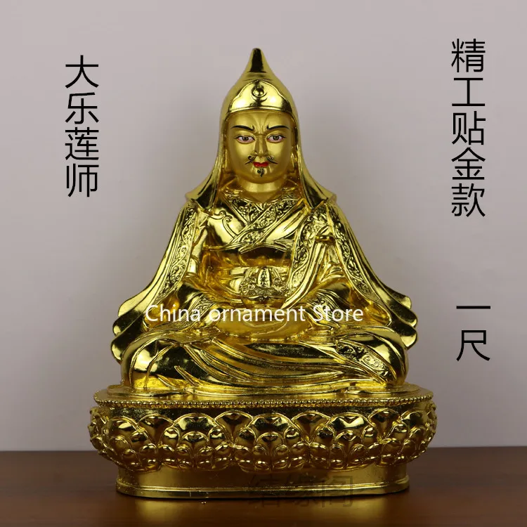 Tibetan lotus peanut Nepalese handmade pure copper bronze gold Dale lotus Buddha statue tantra offering ornament