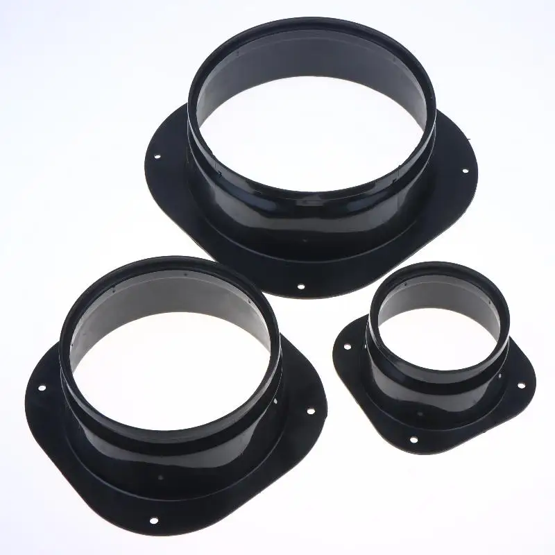 Straight Air Ventilation Pipe Adapter 100-200MM Duct Connector Flange Leakproof for Grow Room Exhaust Vent Use