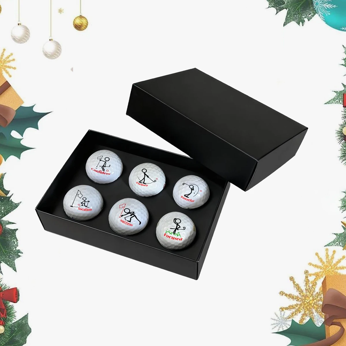 

6 шт. забавные мячи для гольфа, подарочный набор, забавный подарочный набор для гольфиста, мужской мяч для папы, игроков в гольф, тренировочный мяч, подарок на день отца, день рождения, Рождество, стандартный размер