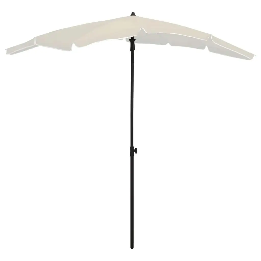 78.7x51.2 Inch Sand Garden Parasol with Sturdy Pole - Outdoor Sun Umbrella