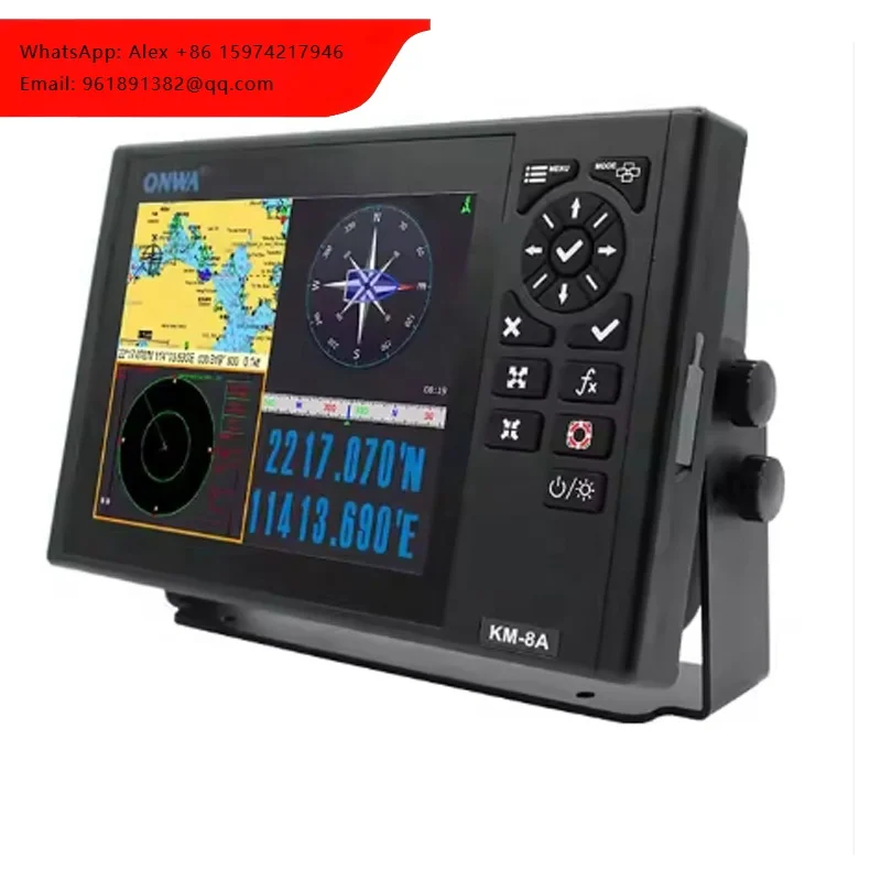 ONWA KM Series KM-12(new)/KM-8(New) 8-inch Marine GPS Chart Plotter Multi Function Display Supports Expanded Features