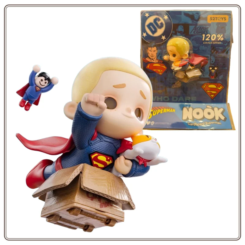 

New in Stock 52TOYS NOOK120% Co Branded Limited Edition Hanging Card - Paper Box Superman Handheld Trendy Toy Ornament Gift