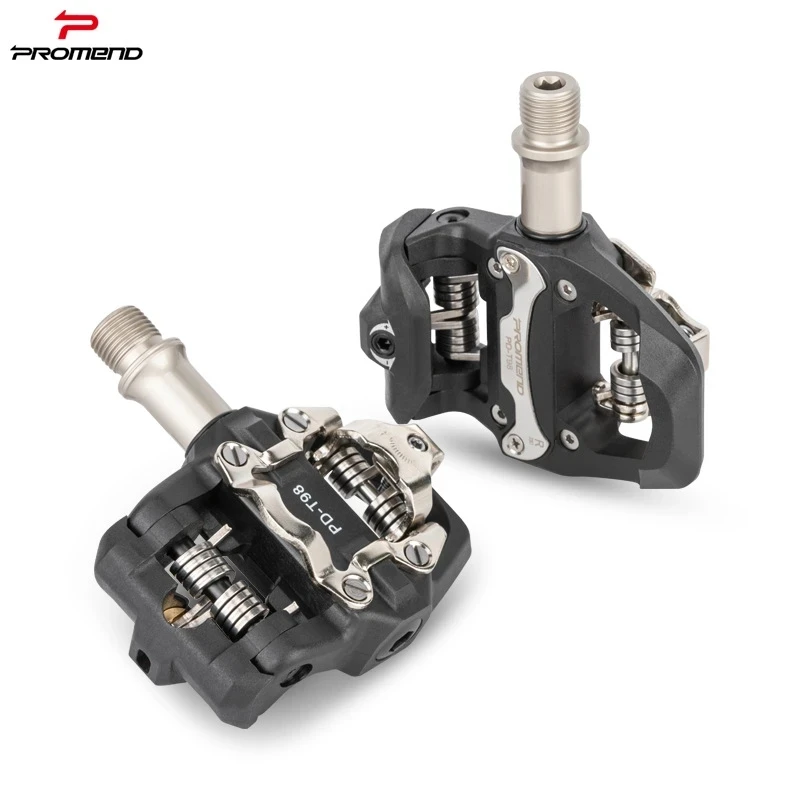 

2 In 1 MTB Road Bike Clipless Safest Pedal Aluminum Alloy Sealed Bearing Self Locking with Cleats Compatible With SPD/MTB System