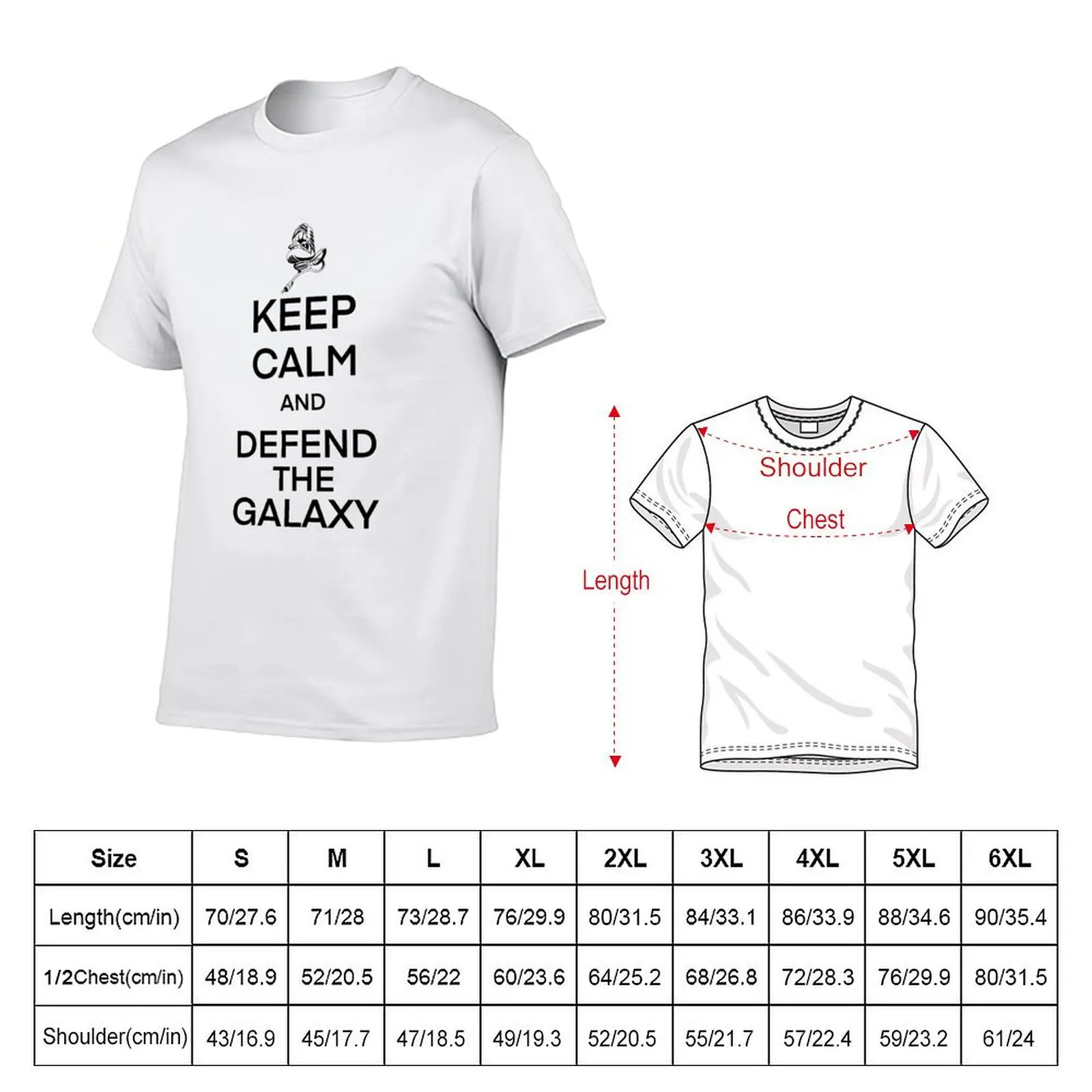 Keep calm and defend the galaxy T-shirt plus size tops Short sleeve tee blacks Short sleeve tee men