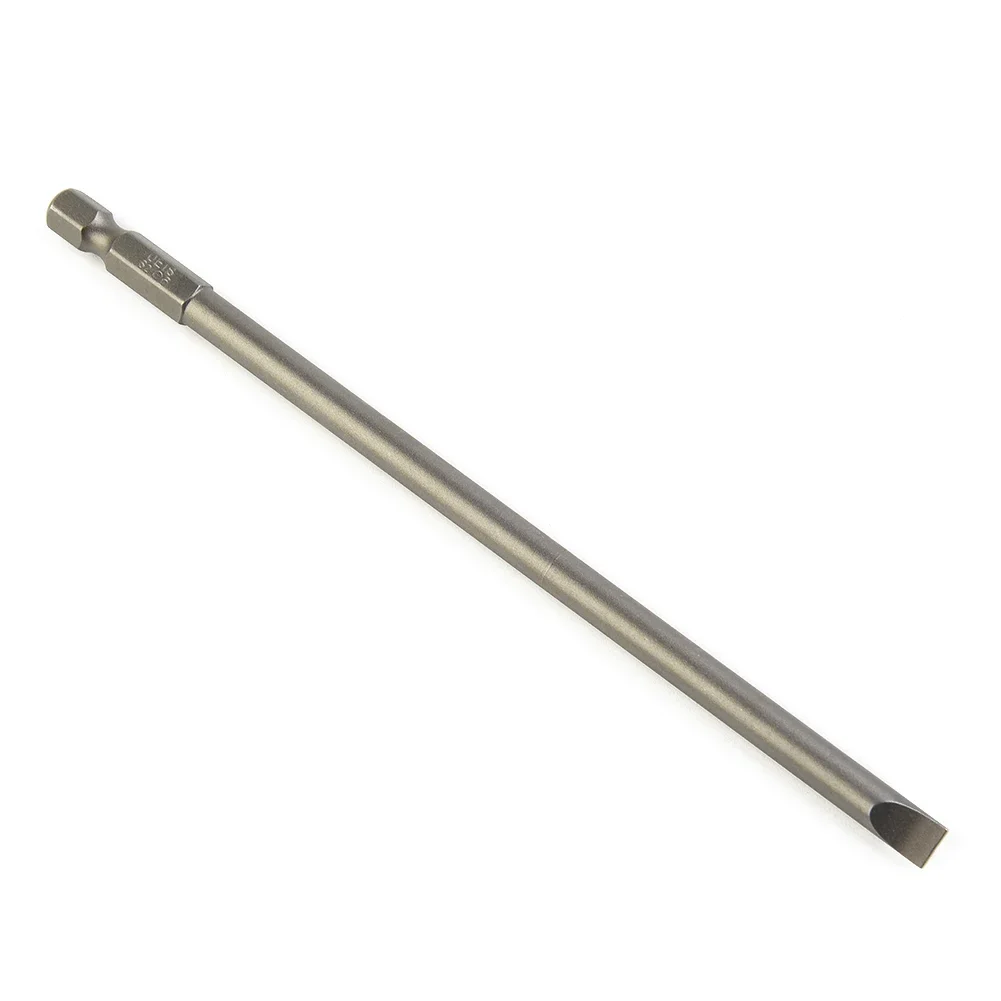 Hex Shank Screwdriver Bit 150mm Long Electric Flat Head Manual Alloy Steel SL3.0 SL4.0 SL5.0 SL6.0 Exquisite Workmanship