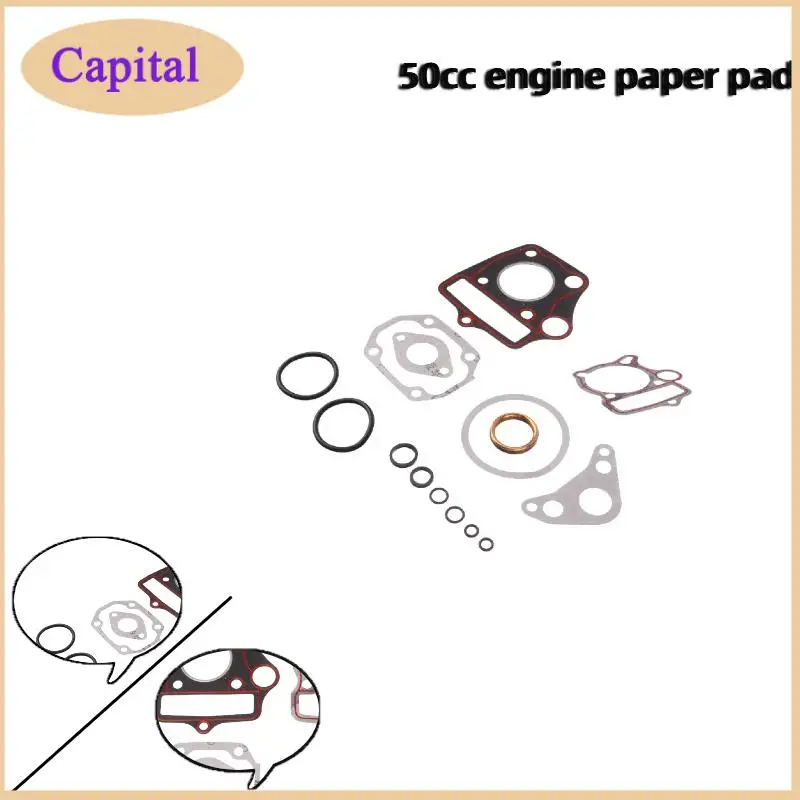 New 50cc Horizontal Engine Gasket Kit - Cylinder & Piston Gaskets Compatible with Zongshen Lifan ATVs & Go-Karts