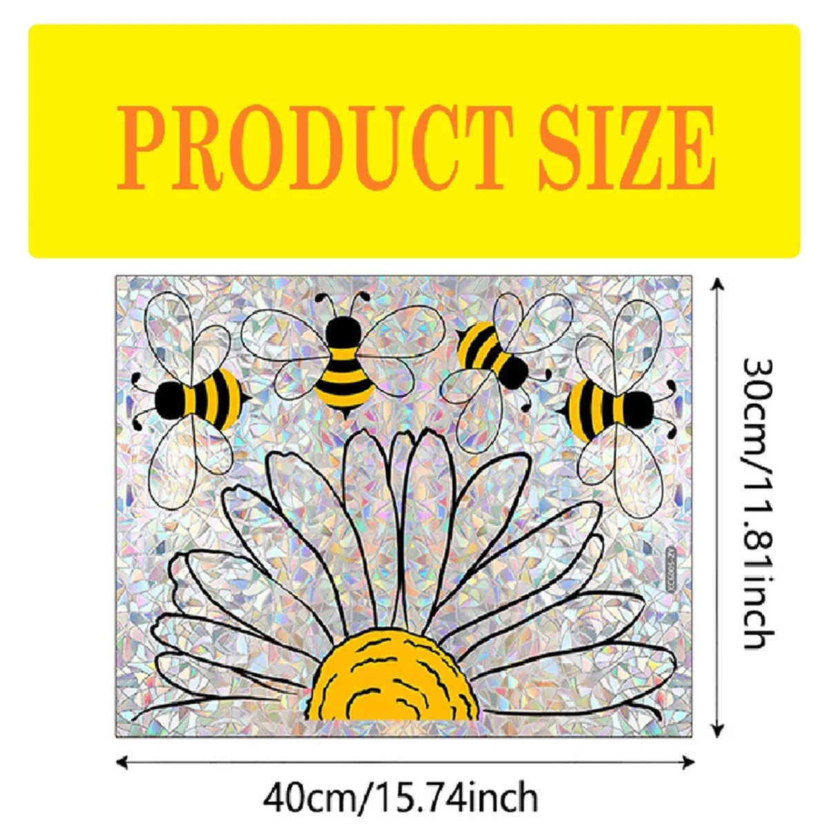 ABJS Stiker Kaca Gaya Lebah Menggemaskan Stiker Jendela Lebah-Stiker Jendela Kaca Patri Bunga Matahari Stiker Jendela Bunga Matahari