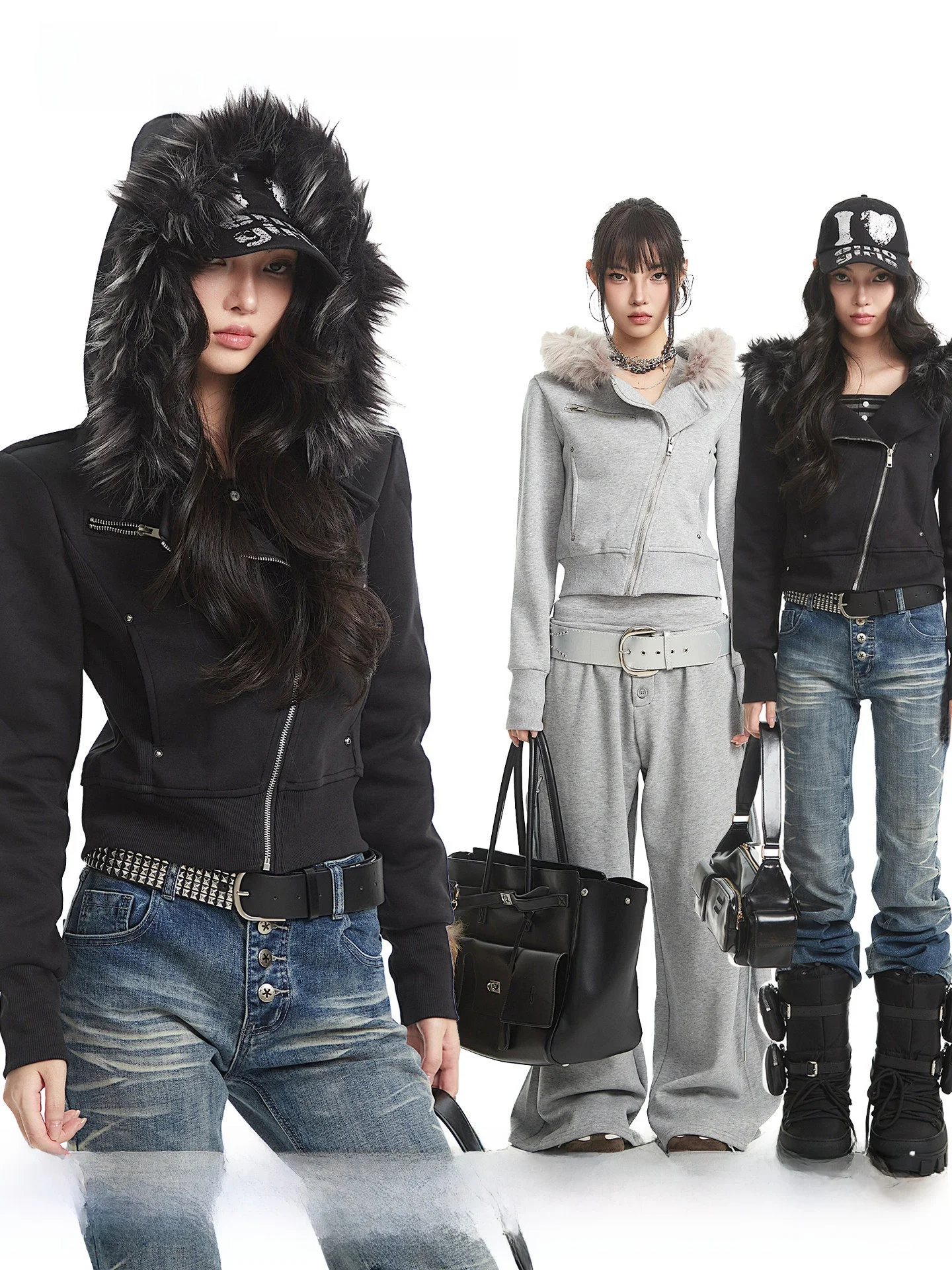 

Женская зимняя куртка-худи Slim Fit: модный дизайн, новая теплая модель в американском стиле, с длинными рукавами, укороченная, на молнии