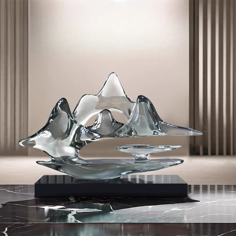 Modern Creative Transparent Resin Statue Living Room Desktop Wine Rack Decoration Craft Model Sculpture Home Decor Accessories