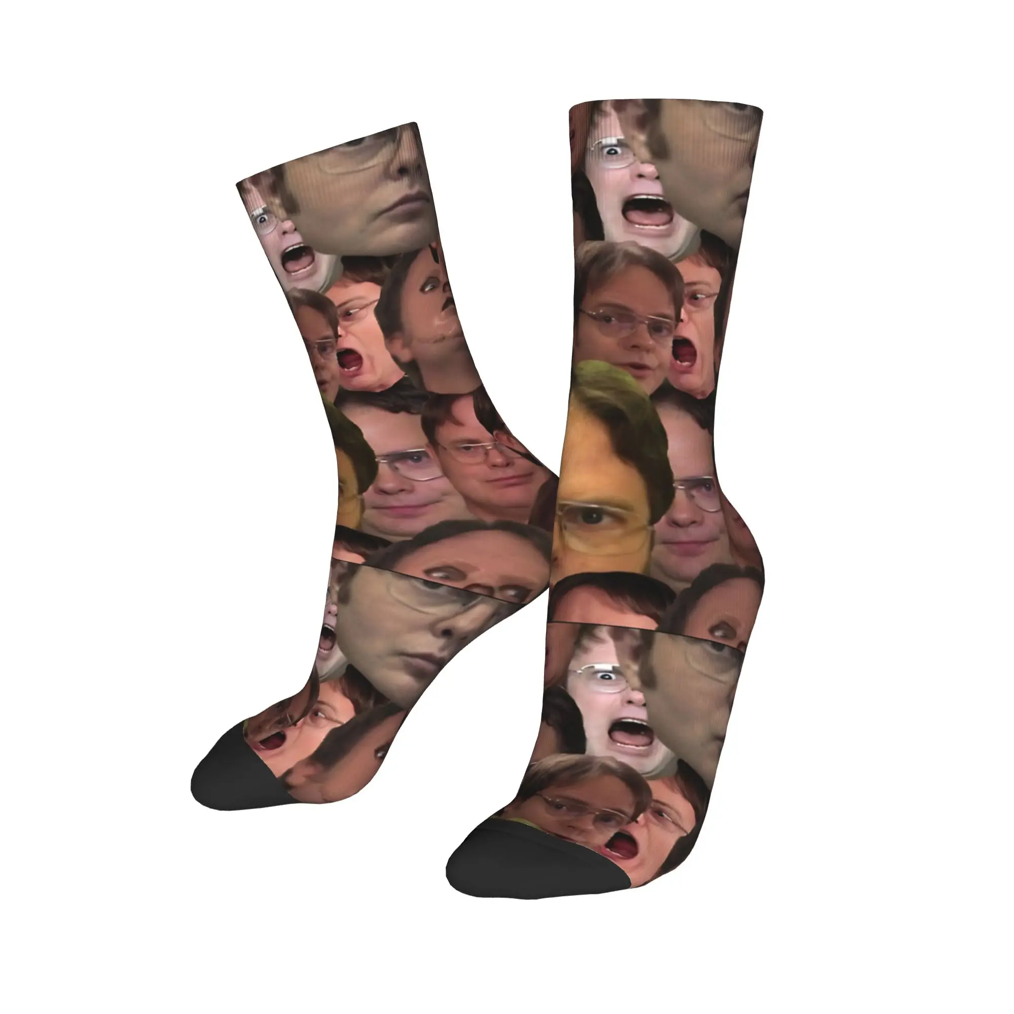 Medias Dwight Schrute, calcetines divertidos con gráficos de oficina, calcetines antideslizantes de otoño, calcetines suaves de escalada para hombres y mujeres