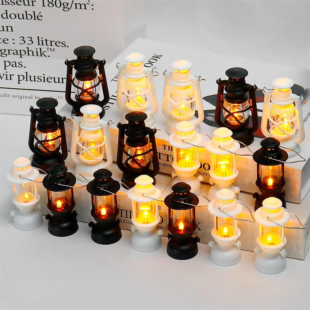 

Mini Retro LED Electronic Night Light Pendant Decoration Candle Light Festival Outdoor Scene Atmosphere Light String