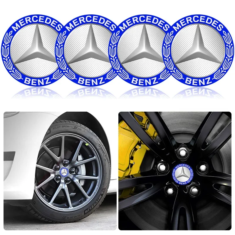 56mm Car Wheel Center Hub Cap Emblem Decal Wheel Sticker Car Styling For Mercedes Benz E300 W205 W212 W166 W176 W242 S212 X166