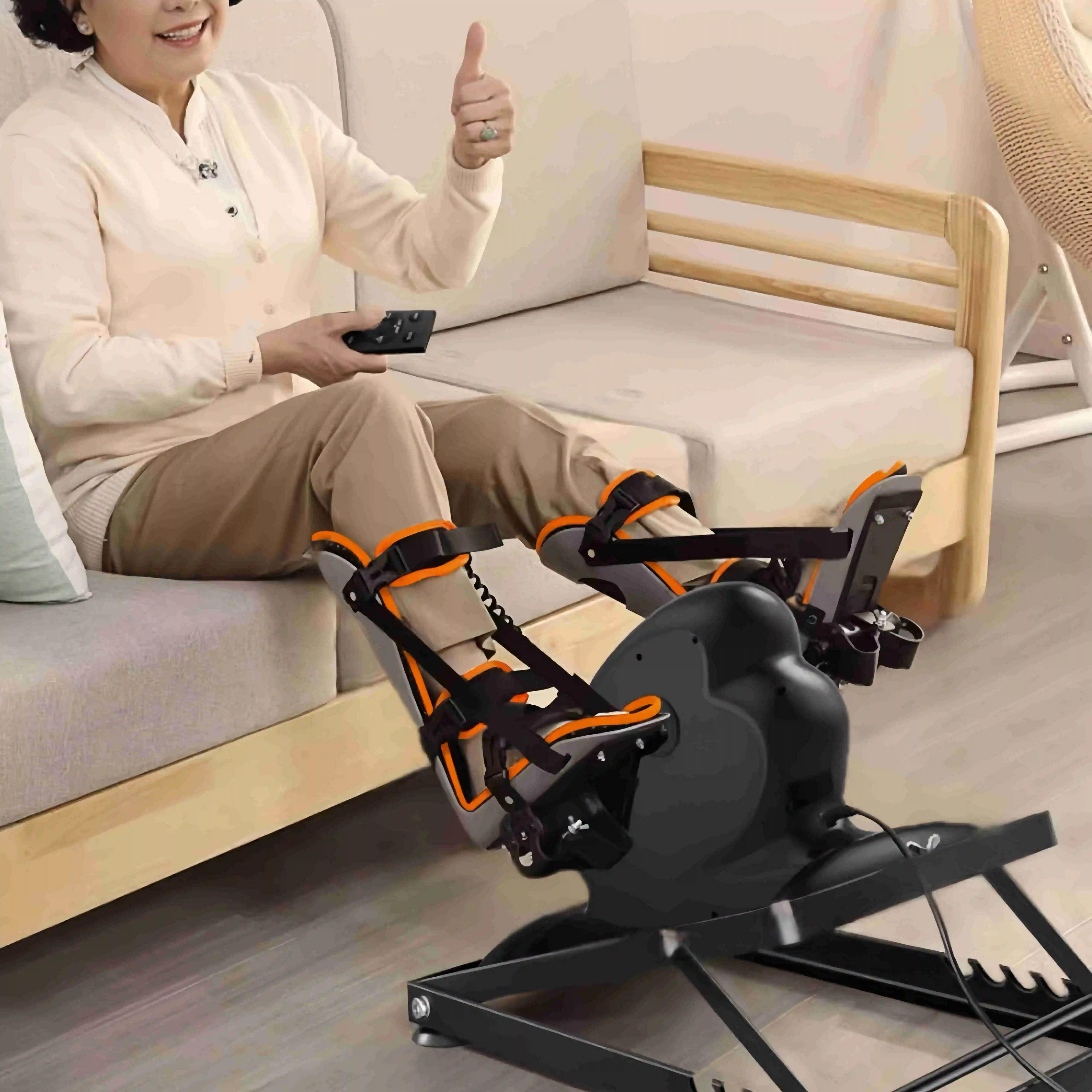 Electronic Display Under Desk Bike Pedal Exerciser ABS Material for Home Use Legs and Arms Workout with Accessories