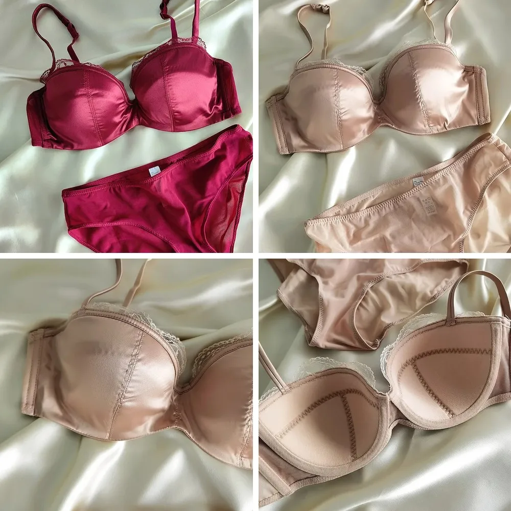 

Half Cup Lace Bra & Panty Set - Push Up, Support, Sexy Lingerie for Large Bust