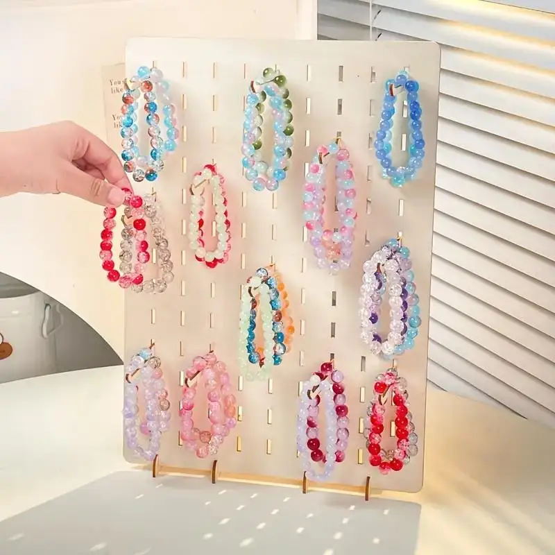 

Creative Wooden Display Rack, Jewelry Storage Rack, Elegant Earring, Necklace, Bracelet Rack, Store Counter Display Rack