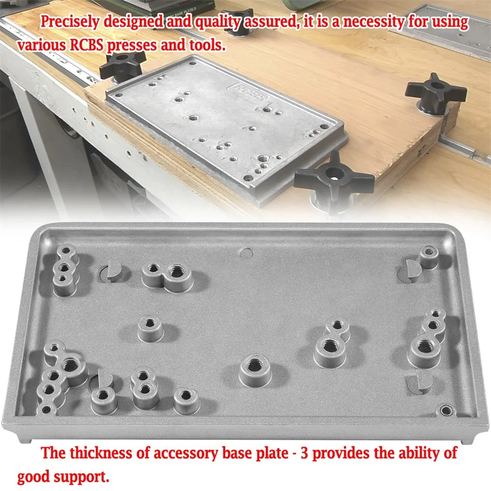 21 Pcs/Set Accessory Base Plate - 3 (Grey) for  A Wide Variety of RCBS Presses and Tools Replacement 9282 Tool Desk Table Parts