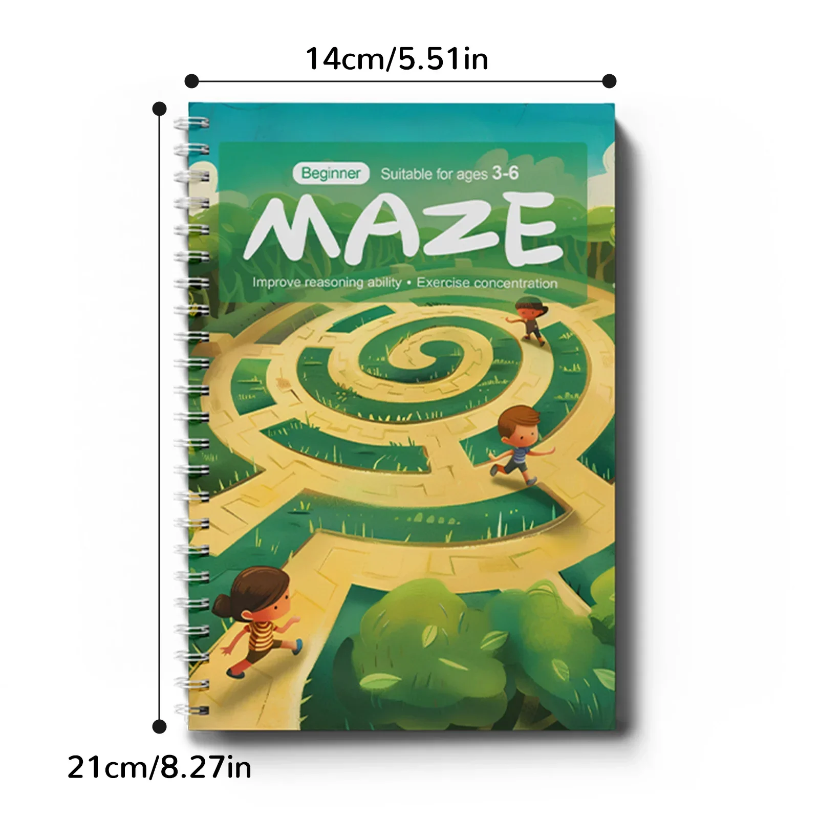 Kids Maze Game Book, Fun Puzzle Activity Workbook, Brain Training for Children, Improve Concentration & Logical Thinking view 6