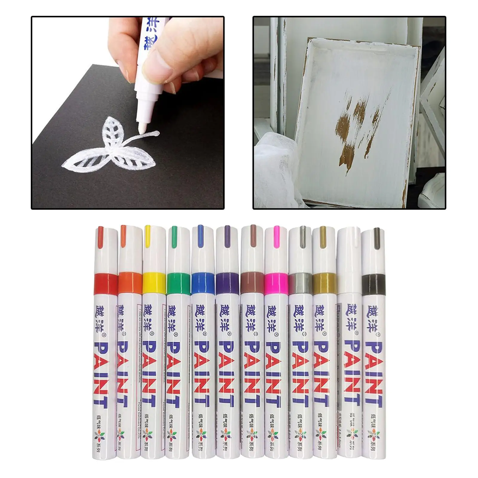 

12 шт. перманентная ручка водостойкая 4,5 мм много цветов для автомобильных шин на открытом воздухе