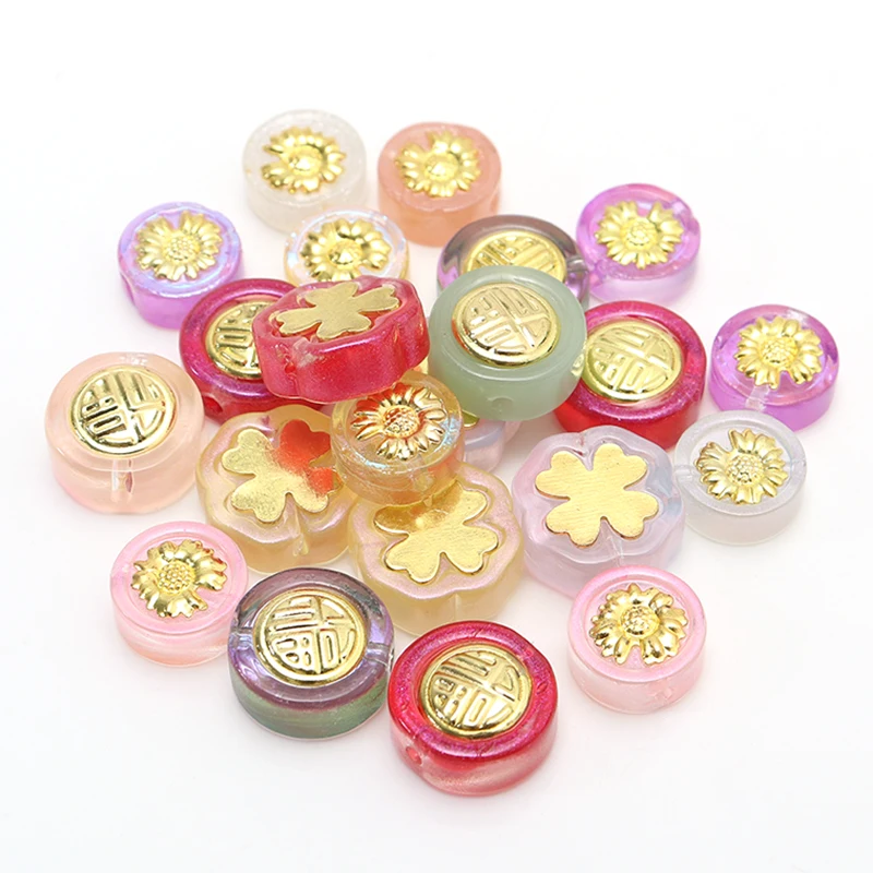 الخرز الزجاجي المسطح والمستدير لصنع الحلي ، أحجام متعددة ، ألوان مختلطة ، سوار وقلادة تصنعها بنفسك ، إكسسوارات مصباح ، 20: 50