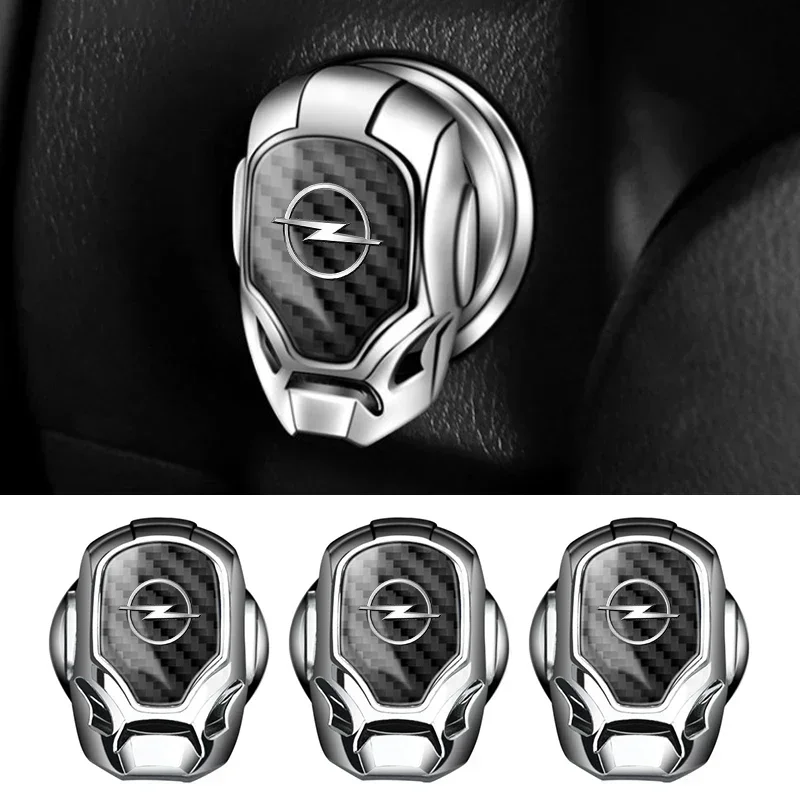 1pcs Car One-Click Start Buttons Protective Cover Decoration For Opel Astra Insignia Corsa Zafira Meriva Mokka Vivaro Vectra