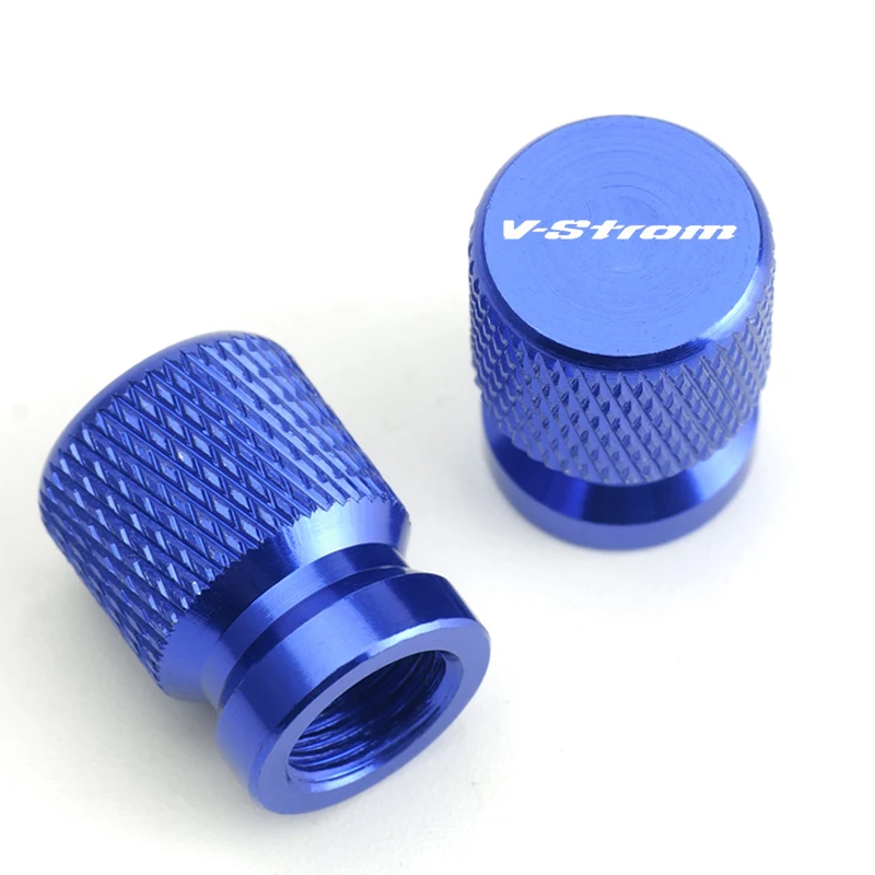 ฝาครอบวาล์วลมยางอะลูมิเนียม CNC สำหรับรถจักรยานยนต์ 2 ชิ้น สำหรับ SUZUKI V-Strom V Strom DL650 DL 650 Vstrom XT 2011-2023