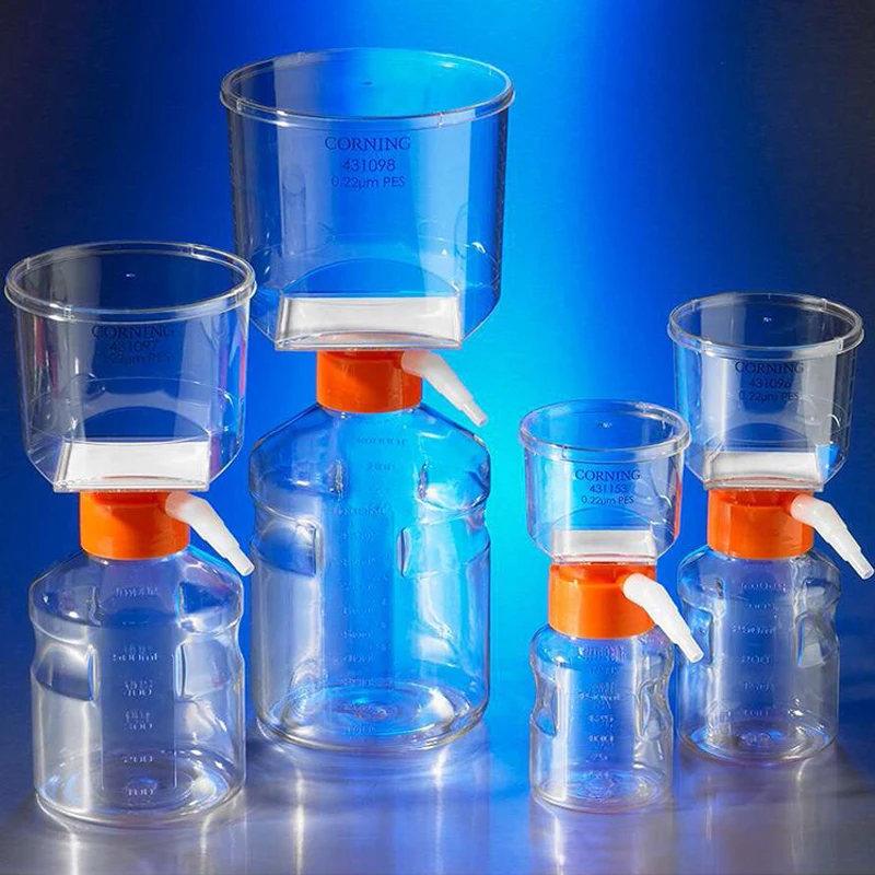 

Corning 250/500/1000ml Vacuum Filtration System PES Membrane 0.22um Filter Cell Culture Medium Laboratory Protein Filter Funnel