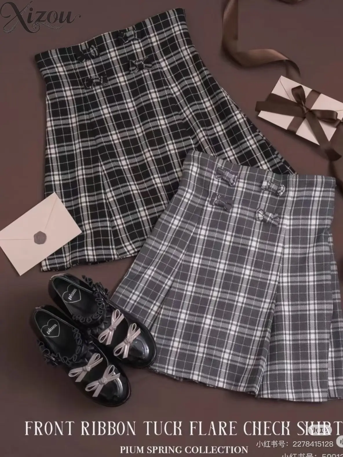 

Japanese Preppy High Waist Plaid Pleated Mini Skirts 3D Bowknot A-line Slim Anti-Light JK Uniform Skirt Women 2026 Bow