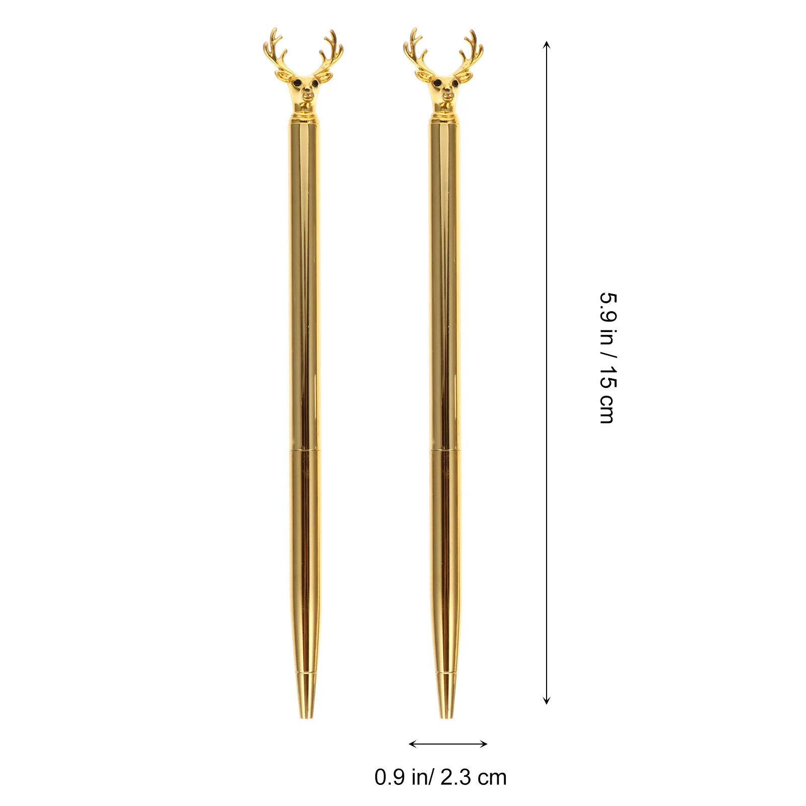 4Pcs Creative Elk Design Ballpoint Pen Metal Writing Instrument Smooth Flow Gift for Students Holiday Party Favors Daily Use