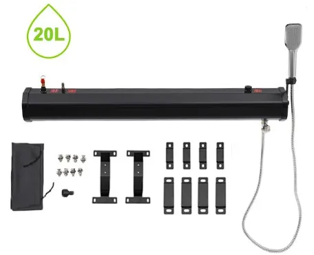 2024 تصميم جديد سعر المصنع مباشرة سقف السيارة خزان المياه 20L التخييم دش بالطاقة الشمسية البلاستيكية الاقتصادية سيارة دش بالطاقة الشمسية الطريق دش #5