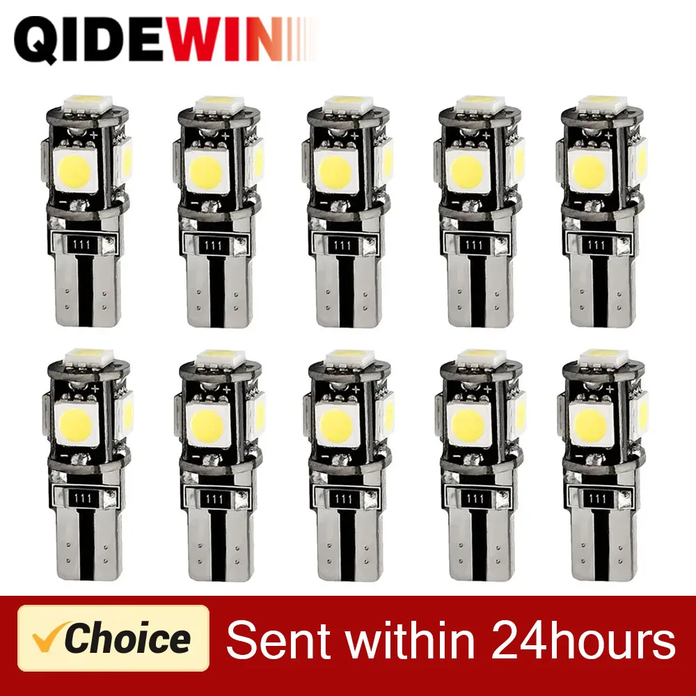 

20 шт./лот T10 5 smd 5050 светодиодный Canbus безошибочный внутренний светильник автомобиля W5W 194 5SMD автоматический клиновой светильник без OBC ERROR Белый Синий Красный 100X