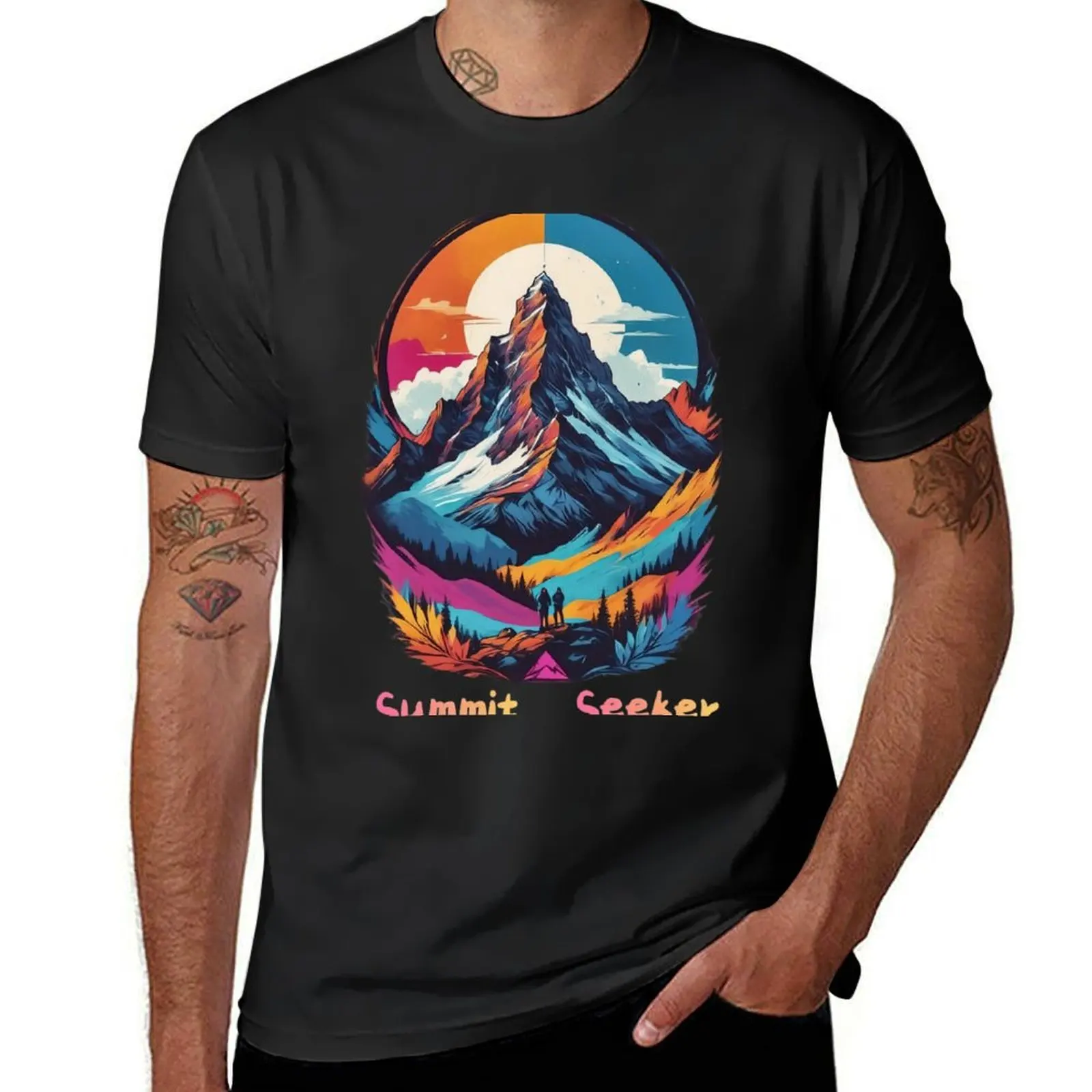 Reaching New heights and Conquering Summits. T-Shirt new edition quick-drying men clothing