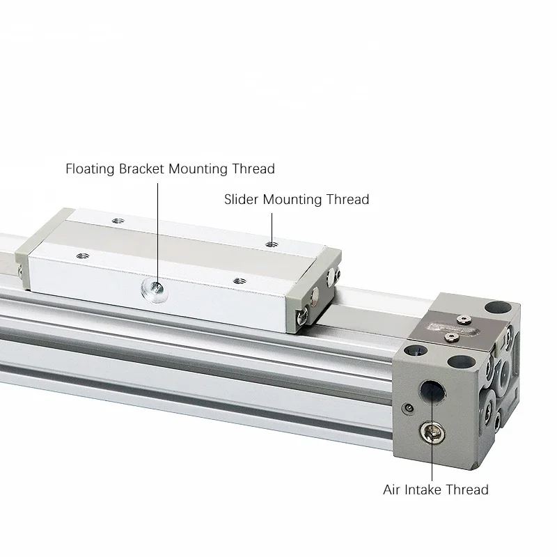 HLH MY1B16/20/25/32/40-300/500/800 Customizable Long Stroke High Speed Mechanical Rodless Cylinders Air Pneumatic Cylinder Pisto