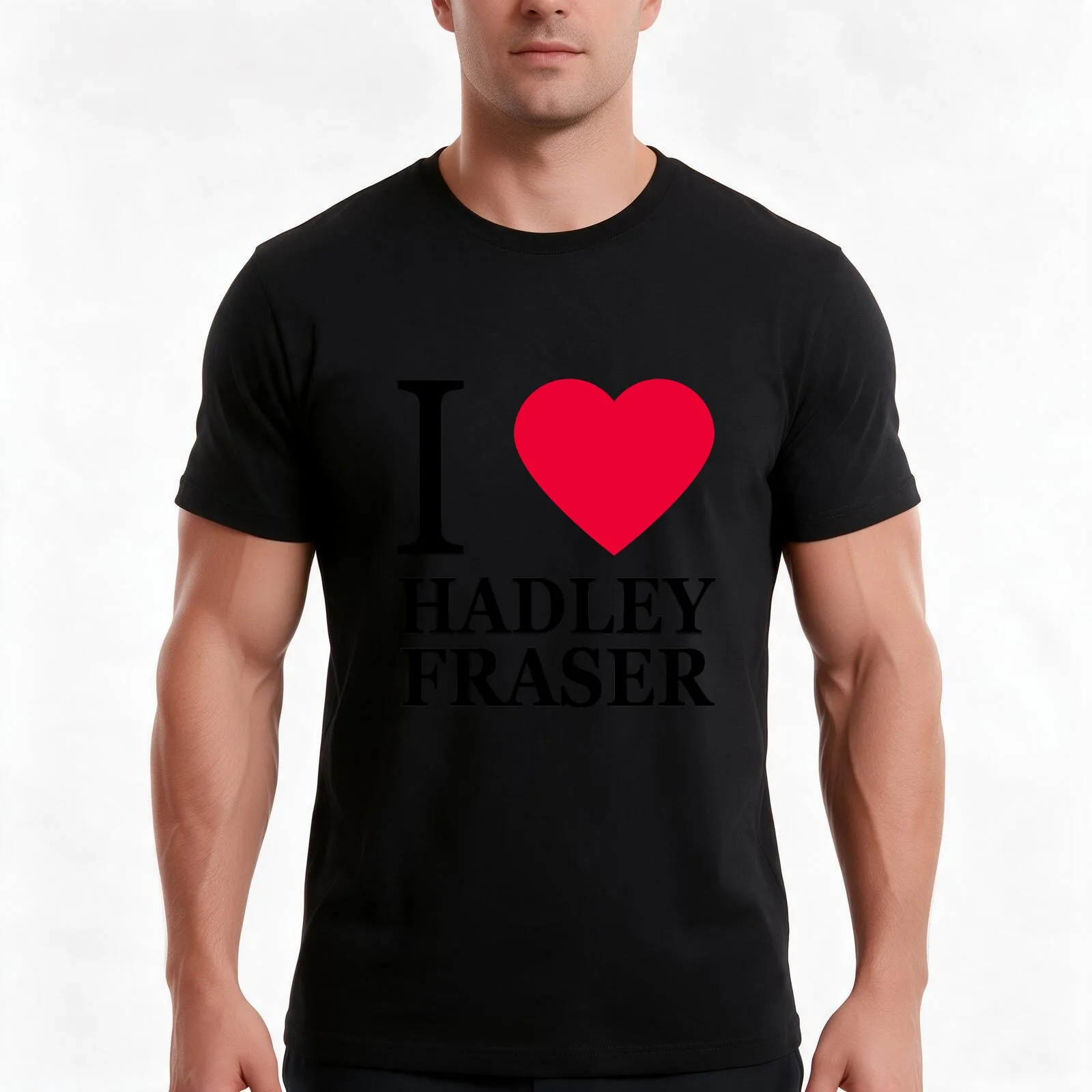 I love Hadley Fraser (1) T-Shirt, Summer Casual Cotton Tee, Oversized Streetwear Tops, Vintage Graphic Print, Unisex Men Women