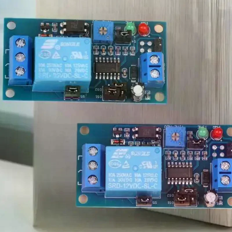 قابل للتعديل تأخير الوقت وحدة التتابع 5 فولت/12 فولت تيار مستمر تشغيل/تأخير إيقاف وحدة تبديل التتابع مع لوحة مرحلات الموقت