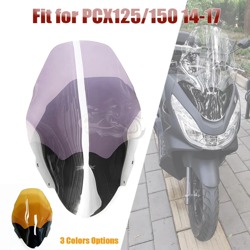 

Fit For 2014 - 2017 Honda PCX125 PCX150 Motorcycle Accessories 61cm High Windshield Windscreen PCX 125 PCX 150 20015 2016