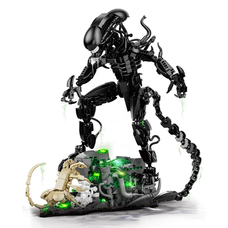 

Креативные строительные блоки MOC Alien Monster, набор кирпичей, фигурки «сделай сам», сборка модели, комплект игрушек для детей, взрослых, подарки для мальчиков
