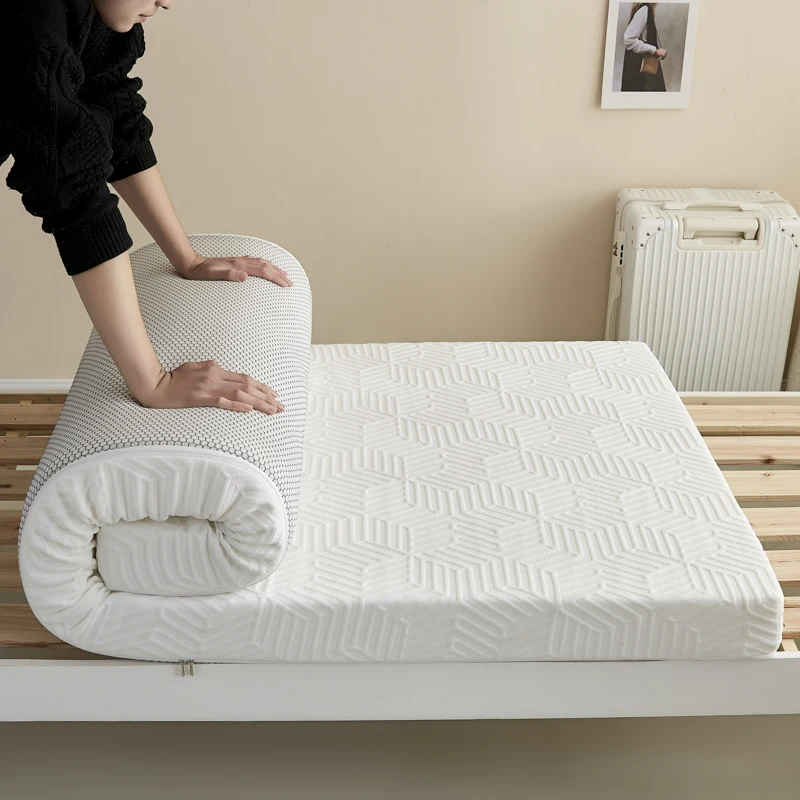 Colchão de Cama de Dormitório Estilo Moderno e Simples .2m Cama de Solteiro Almofada Macia Dobrável Não Impermeável com Ench...