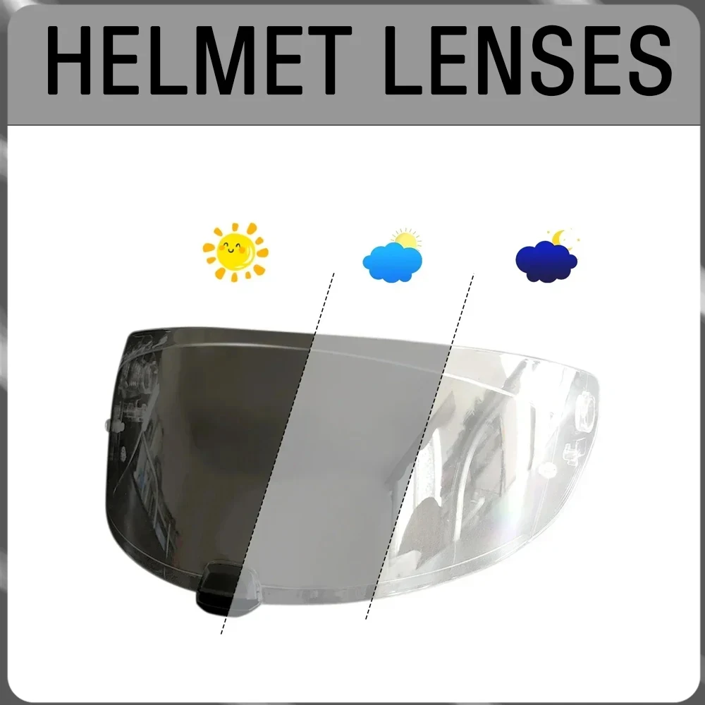 

For hjc i70 i10 hj31 helmets motorcycle accessories, photochromic UV resistant PC lenses, high-definition sun visor