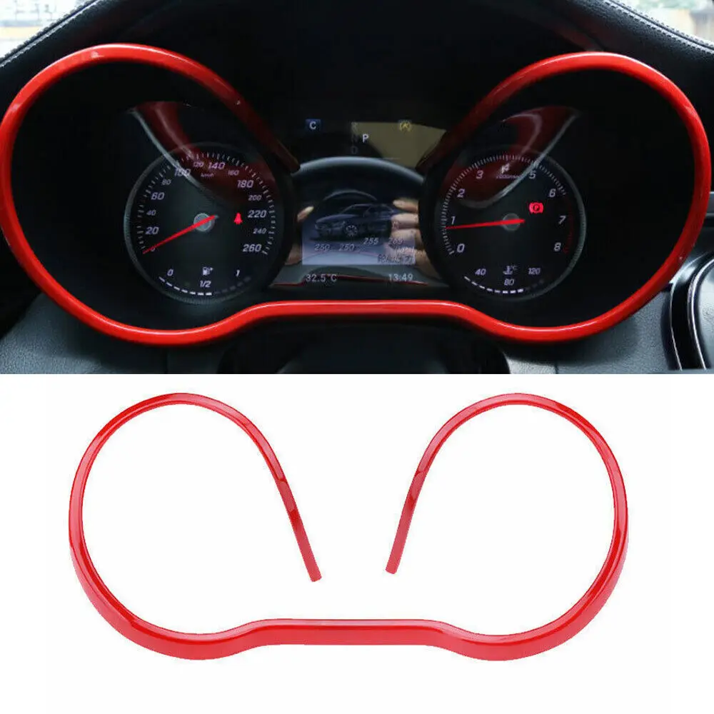 

ABS Red Blue Car Dashboard Speedmeter Strip Cover For Mercedes Benz V Class W447 2015-2021 Instrument Tachnometer Ring Trim