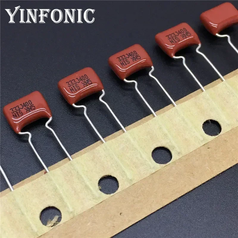 Capacitor japonês nissei cbb mxv (em fita) 400v 333 j 5% 0.033uf 33nf passo = 7.5mm capacitor de filme de poliéster metalizado com 10 peças/100 peças