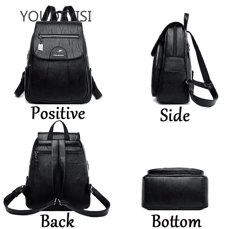YOUDEYISI 2024 ransel kulit wanita ransel antik untuk anak perempuan tas sekolah ransel perjalanan wanita ransel punggung Sac A Dos
