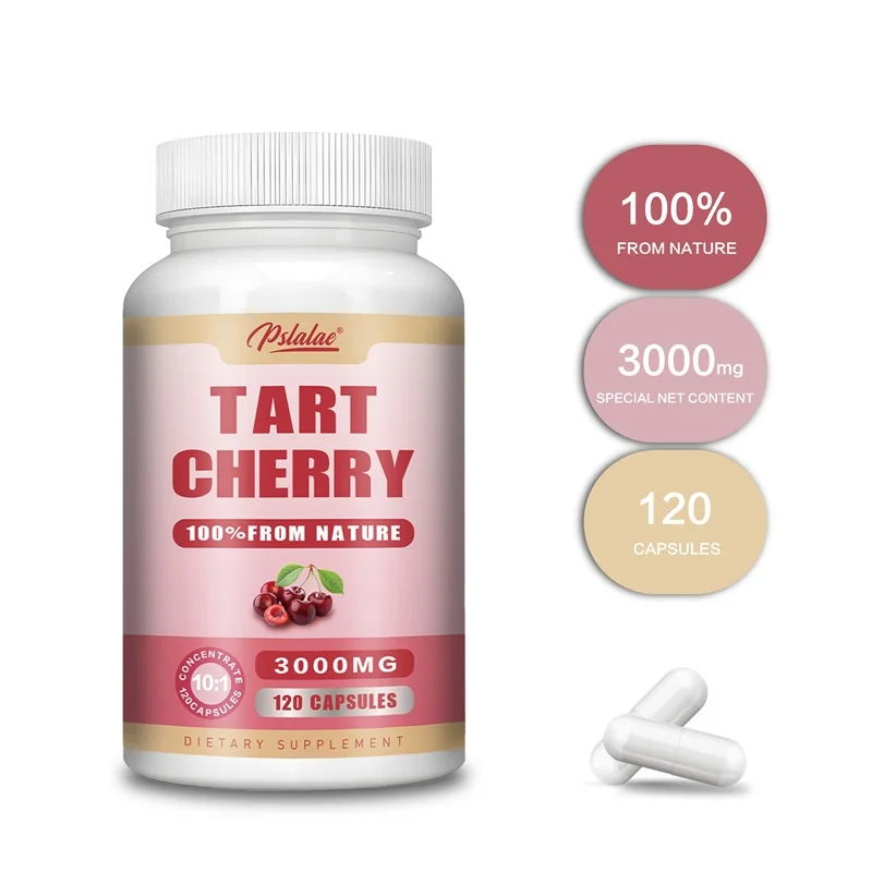 

Tart Cherry Capsules 3000mg - Promotes Muscle Growth and Recovery, Increases Joint Mobility, and Improves Sleep Quality