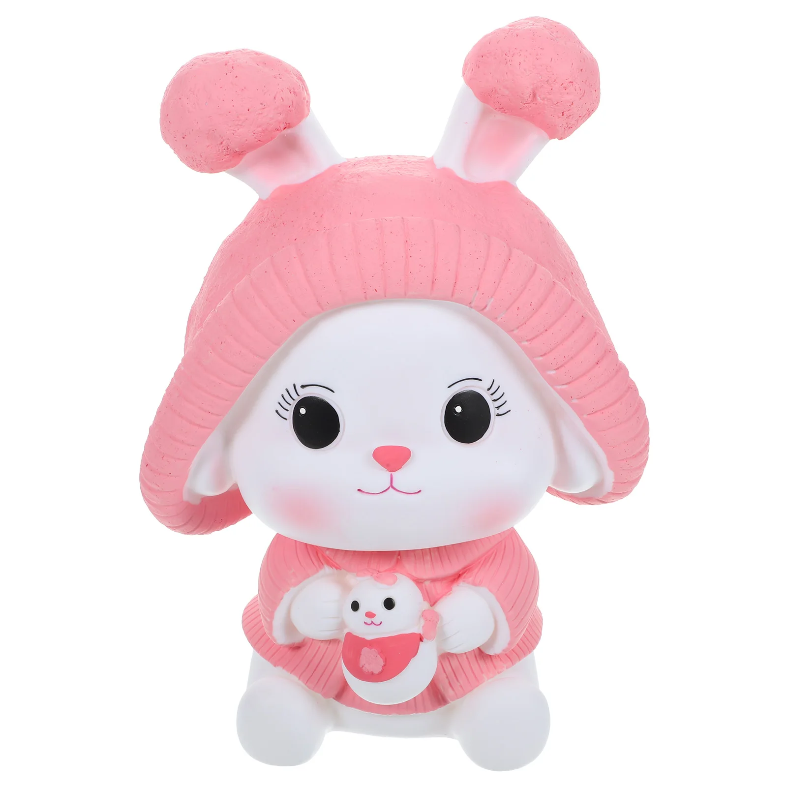 

Cute Rabbit Bank Pink Kids Unbreakable Coin Storage Desktop Children Saving Pot Bunny Money Holder Decoration Easter Gift