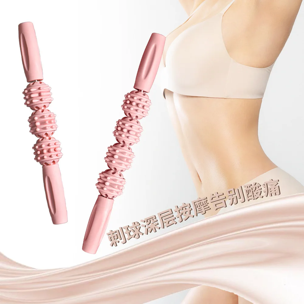 Spiky Foam Massage Roller Stick for Calf Leg Muscle Relaxation Fascia Relief Leg Shaping Home Yoga Fitness Workout Recovery Tool
