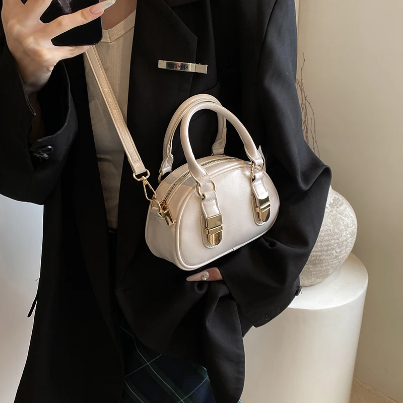 LEFTSIDE PU Leather Mini Handbags and Purses Shoulder Bag for Women Lady 2024 Trend New Korean Fashion Crossbody Bag