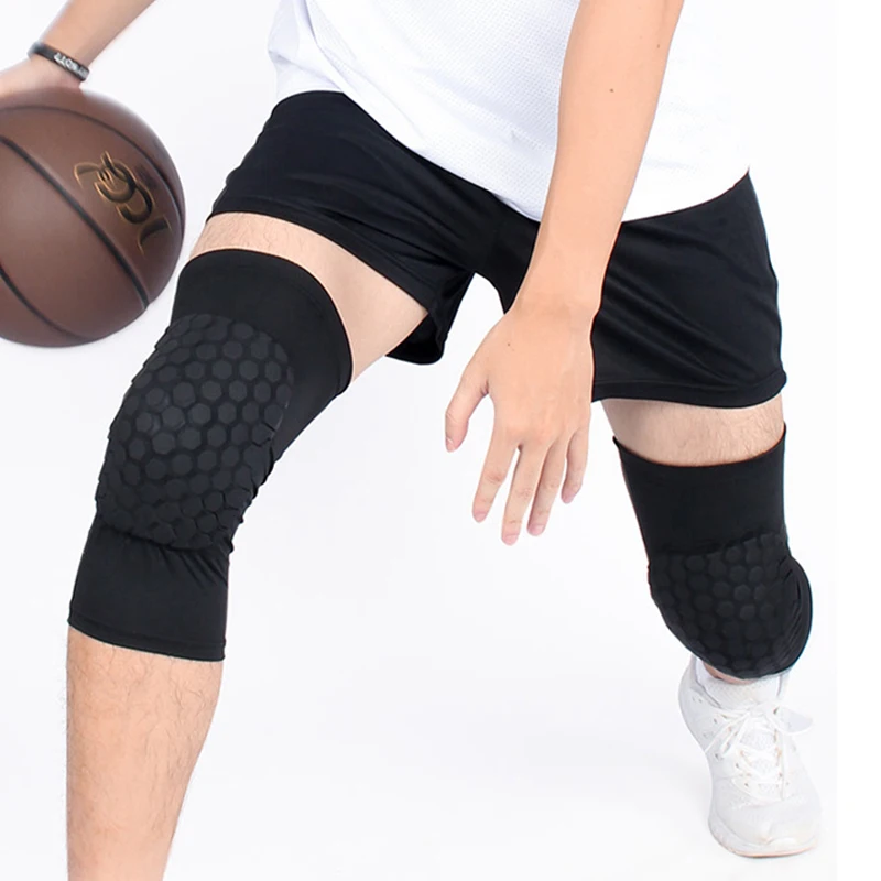 Honeycomb Sports Knee Pads Collision Prevention Elastic Force Patella Protect Outdoor Basketball Football Legging Sporting Goods