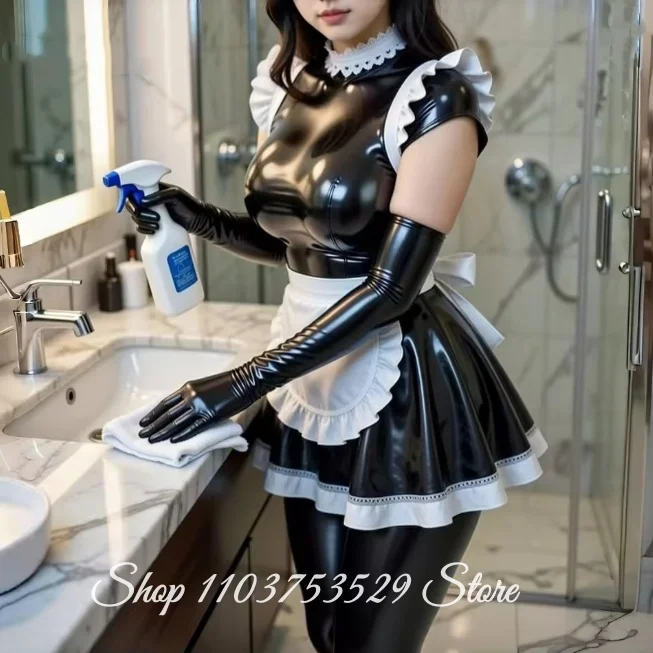 Maßgeschneidertes schwarzes Gothic-Minirock-Abschlussballkleid, Dienstmädchen-Abschlussballkleid, Cosplay-Kostüm, Cocktailkleid, Kleid für besondere Anlässe, Partykleid