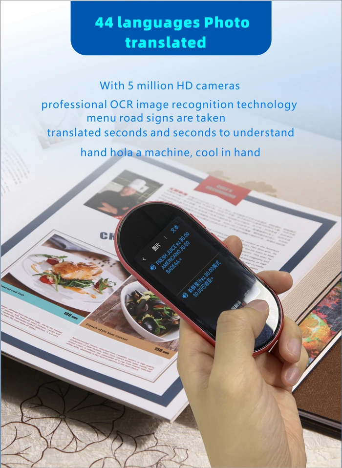 2023 AT30 Portable Intelligent 109 Languages Travel Globally Leaning Assistant Translator For Daily Life