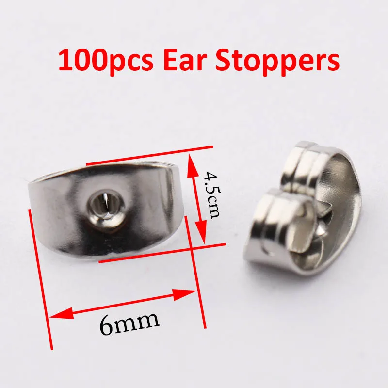 100 Stück Goldene Edelstahl-Ohrstecker 3-8mm mit Flachkopf, DIY Runde Ohrring-Rohlinge, Ohrstecker-Basen für Schmuckherstellung, Ohrring-Verschlüsse