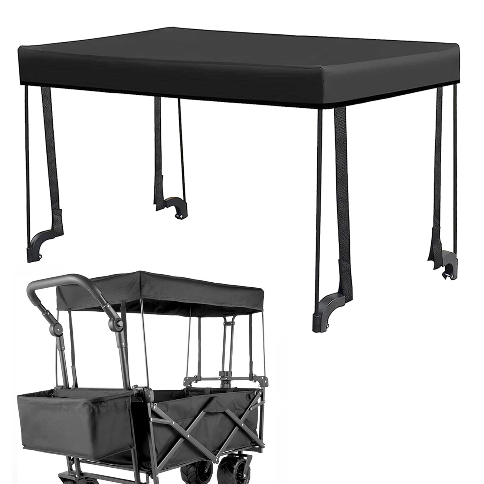 1pc Removable Awning Canopy For Wagon Attachment Sun Shade Cover For Trolley Cart 90x47x51cm Removables Canopys Camping Tools